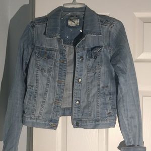 Forever 21 small denim jacket with studs